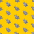 Anvil pattern seamless. Blacksmith tool background. Vector texture