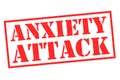 ANXIETY ATTACK Rubber Stamp Royalty Free Stock Photo