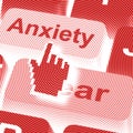 Anxiety Fear Keys Means Anxious Afraid 3d Rendering