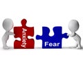 Anxiety Fear Puzzle Means Anxious And Afraid Royalty Free Stock Photo