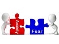 Anxiety Fear Puzzle Means Anxious Or Afraid Royalty Free Stock Photo