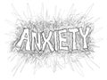 Anxiety - mental disorder of fear, angst, worry and uneasiness Royalty Free Stock Photo