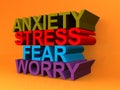 Anxiety stress fear worry Royalty Free Stock Photo