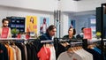 Anxious clients grab discounted clothes