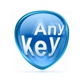 Any Key icon blue. Royalty Free Stock Photo