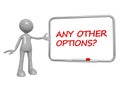 any other options? on white Royalty Free Stock Photo