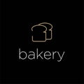 Simple Minimalist Bread Bakery Logo Design Vector Royalty Free Stock Photo