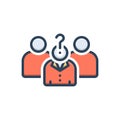 Color illustration icon for Anybody, whichever and any Royalty Free Stock Photo