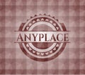 Anyplace red geometric pattern emblem. Seamless Royalty Free Stock Photo