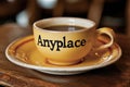 Anyplace text written on a paper Royalty Free Stock Photo