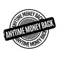 Anytime Money Back rubber stamp Royalty Free Stock Photo