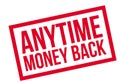 Anytime Money Back rubber stamp Royalty Free Stock Photo