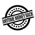 Anytime Money Back rubber stamp Royalty Free Stock Photo