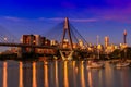 Anzac Bridge in Sydney City, Australia Royalty Free Stock Photo