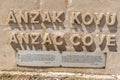 Anzac Cove in Gallipoli at Canakkale Turkey Royalty Free Stock Photo