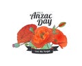 Anzac Day. April 25. Lest we forget