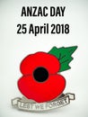 ANZAC Day 2018 Royalty Free Stock Photo