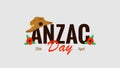 anzac day banner template vector stock