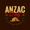 anzac day banner template vector stock