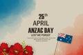 Anzac Day poppies memorial anniversary holiday in Australia, New Zealand war veterans memory. Anzac Day 25 April Royalty Free Stock Photo