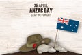 Anzac Day poppies memorial anniversary holiday. Lest we forget. Anzac Day 25 April Australian war remembrance day poster or greeti Royalty Free Stock Photo