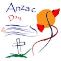 Anzac day stock background. vector illustration. - Vector .