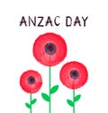 Anzac Day vector card, 25th of April.