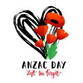 Anzac day vector card