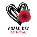 Anzac day vector card