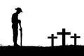 ANZAC soldier Silhouette at dawn.