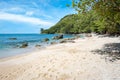 Ao Sane Jungle beach Phuket Thailand, beach with rocks and blue ocean in Phuket