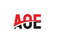AOE Letter Initial Logo Design Vector Illustration