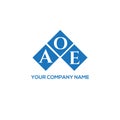 AOE letter logo design on WHITE background. AOE creative initials letter logo concept.