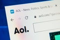 Aol.com Web Site. Selective focus.