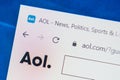 Aol.com Web Site. Selective focus.