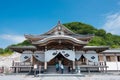 Osorezan Bodaiji Temple in Mutsu, Aomori, Japan. founded in 862 AD by the famed monk Ennin, a famous Royalty Free Stock Photo