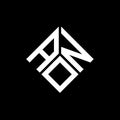 AON letter logo design on black background. AON creative initials letter logo concept. AON letter design Royalty Free Stock Photo