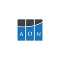 AON letter logo design on black background. AON creative initials letter logo concept. AON letter design Royalty Free Stock Photo