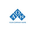 AON letter logo design on WHITE background. AON creative initials letter logo concept. Royalty Free Stock Photo