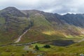 Aonach Eagach ridge above Loch Achtriochtan in Glencoe, Scotland Royalty Free Stock Photo