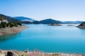 Aoos Springs Lake in Metsovo in Epirus. mountains of Pindus in northern Greece Royalty Free Stock Photo