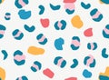 Colorful Doodle Animal Skin Seamless Pattern