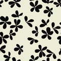 Cut out Florals Seamless Print Repeat Pattern Vector