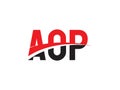 AOP Letter Initial Logo Design Vector Illustration Royalty Free Stock Photo