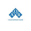 AOR letter logo design on WHITE background. AOR creative initials letter logo concept.