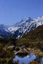 Aoraki/Mt. Cook over Red tarns Royalty Free Stock Photo