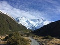 Mount cook the highest mounain in New Zealand. Royalty Free Stock Photo