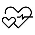 Aorta heart icon outline vector. Love grow