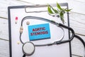Aortic stenosis is shown using a text Royalty Free Stock Photo