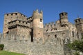 Aosta Valley Castles - Towers and ramparts of the Fenis Castle - Italy